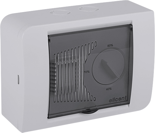 R10 s hygrostatem do 1A - na omítku  - Regulátor R10 s hygrostatem do 1A - instalace na omítku 