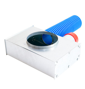 Vyústka do stropu s boxem, dvě hrdla, přívod/odvod  - Vyústka do stropu s boxem, dvě hrdla 61 mm přívod i odvod - příslušenství k rozváděcímu boxu ROZ-EPP