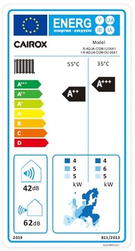 Tepelné čerpadlo voda/vzduch R-AQUA SPLIT, R-AQUA/CGW-IU/06A1 - Energetický štítek 6kW
