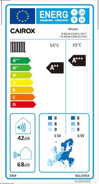 Tepelné čerpadlo voda/vzduch R-AQUA SPLIT, R-AQUA/CGW-IU/10A1 - Energetický štítek 10kW