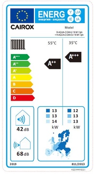 Tepelné čerpadlo voda/vzduch R-AQUA SPLIT, R-AQUA/CGW-IU/16M1-3ph - Energetický štítek 16kW_3f_
