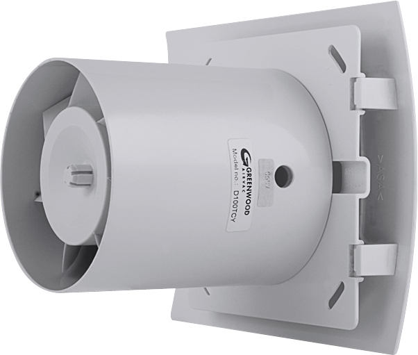 Designový nástěnný ventilátor s časovačem Discreet 150 - pro koupelnu a WC   - Designový nástěnný ventilátor s časovačem Discreet 150 - pro koupelnu a WC  