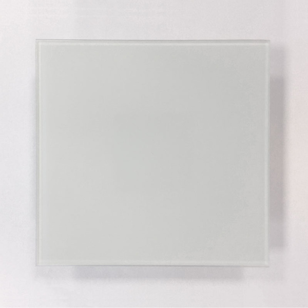 Skleněný ventil, čtvercový, matný 100mm - Skleněný designový ventil, čtvercový, matný