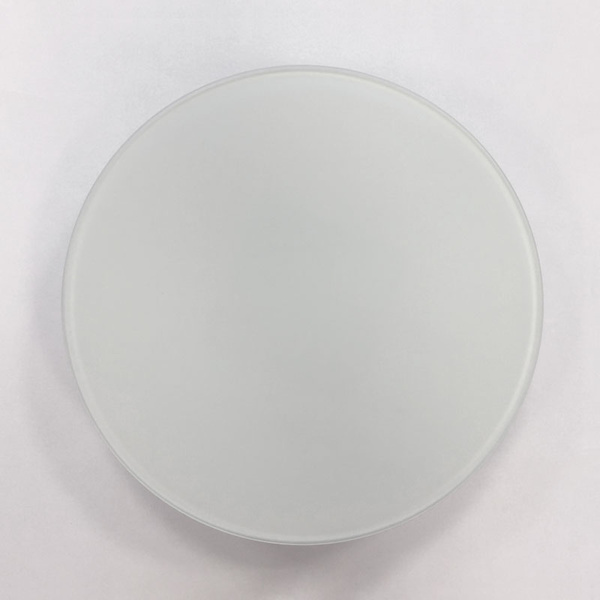 Skleněný ventil, kruhový, matný 100mm - Skleněný designový ventil, kruhový, matný