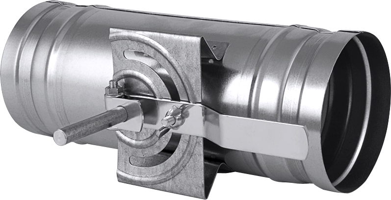 Regulační klapka KSK 125, kovové ovládání - Kruhová regulační klapka KSK 125, kovové ruční ovládání