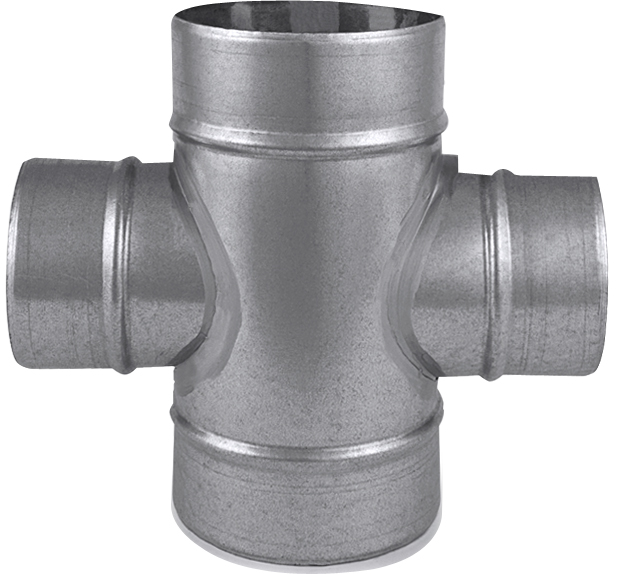 Odbočka dvojitá ''kříž'' OBD 160/125 - pro pravoúhlé spojení potrubí a hadic  