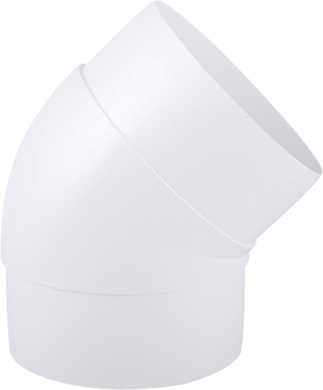 Koleno MP591/K - průměr 125 mm pro spojení pod úhlem 45°  - Koleno MP591/K - průměr 125 mm pro spojení pod úhlem 45° 