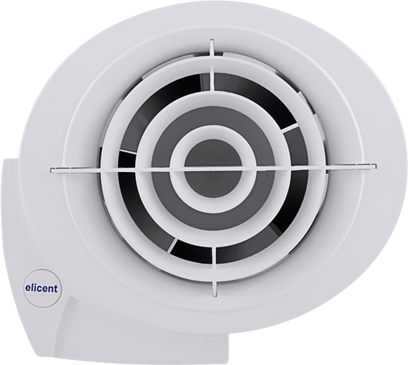 Elicent E-Smile 2SM2002 - časový doběh - Elicent E-Smile 2SM2002 nástěnný ventilátor s časovačem - do koupelny a WC
