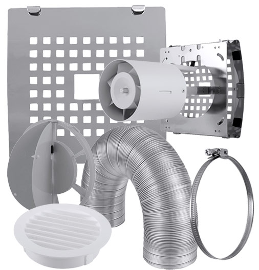 Ventilátor do koupelny - samoinstalační sada - Ventilátor do koupelny - samoinstalační sada